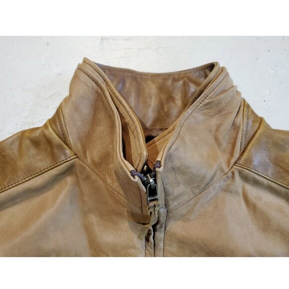 Vtg ORVIS Lone Pine Brown Leather Jacket | Made in USA | 42 - Picture 7 of 16